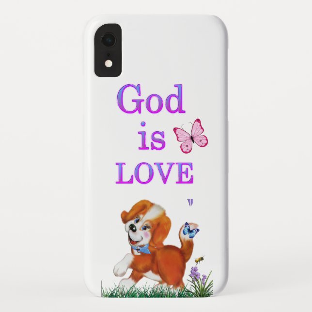 Funda De Case-Mate Para iPhone Dios es amor (Reverso)