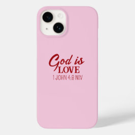 Funda Para iPhone 14 De Case-Mate Dios es amor Biblia Verse fe cristiana Rosa