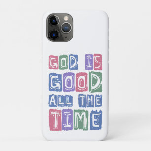 Funda Para iPhone 11 Pro Dios es bueno Todo el tiempo Fe retro
