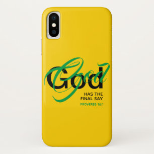Funda Para iPhone X DIOS TIENE EL ÚLTIMO DECIR PROVEEDORES Escritura C