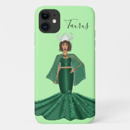 Funda Para iPhone 11 Diosa del Tauro Zodiaco con cuernos