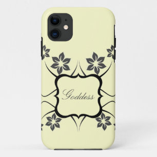 Funda Para iPhone 11 Diosa Floral iPhone 5 BT Funda, gris oscuro