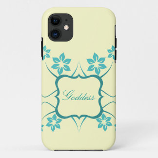 title_seo2 Diosa Floral iPhone 5 BT Funda, Verde azulado