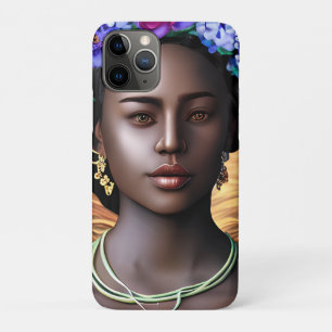 Funda Para iPhone 11 Pro Diosa Negra Arte de IA de Mujer Afroamericana