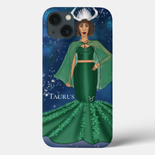Funda Para iPhone 13 Diosa zodiaca del tauro en el espacio celestial de