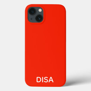 Funda Para iPhone 13 Disa Color rojo nombre Funda-Mate iPhone Estuche