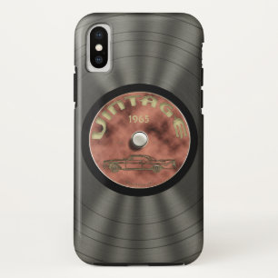 Funda Para iPhone X Disco de vinilo de la escuela vieja