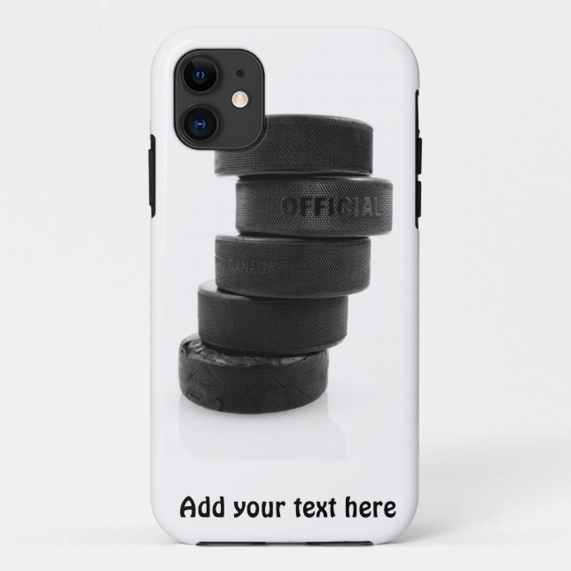 Funda De Case-Mate Para iPhone Discos de hockey sobre hielo (Reverso)