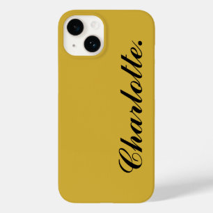 Funda Para iPhone 14 De Case-Mate Diseña tu propio nombre en este dorado metálico