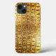 Funda De Case-Mate Para iPhone Diseñador Alligator Crocodile Skiny Gold (Back)