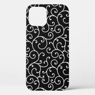 Funda Para iPhone 12 Diseñador de desplazamiento transparente en blanco