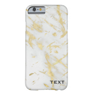 Funda Barely There Para iPhone 6 Diseñador de Glam de Marble Blanco y Oro Estilo mo