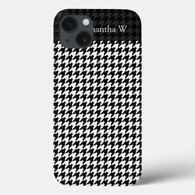 Funda De Case-Mate Para iPhone Diseñador de moda con estilo Black/White (Reverso)