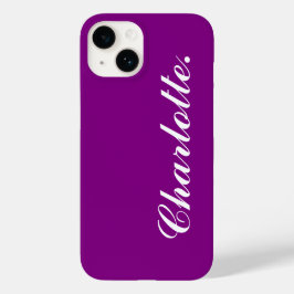 Funda Para iPhone 14 De Case-Mate Diseñar su propio nombre en este morado