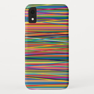 Funda Para iPhone XR Diseño abstracto colorido de las rayas
