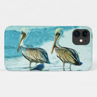 Funda Para iPhone 11 Diseño abstracto de color marrón pelicano en invie