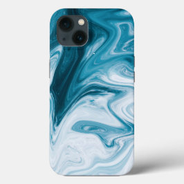Funda Para iPhone 13 Diseño abstracto de las olas de playa azul