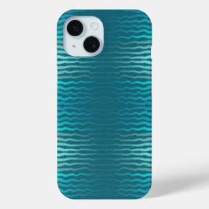 Funda Para iPhone 15 Diseño abstracto de ola turquesa salada de playa c