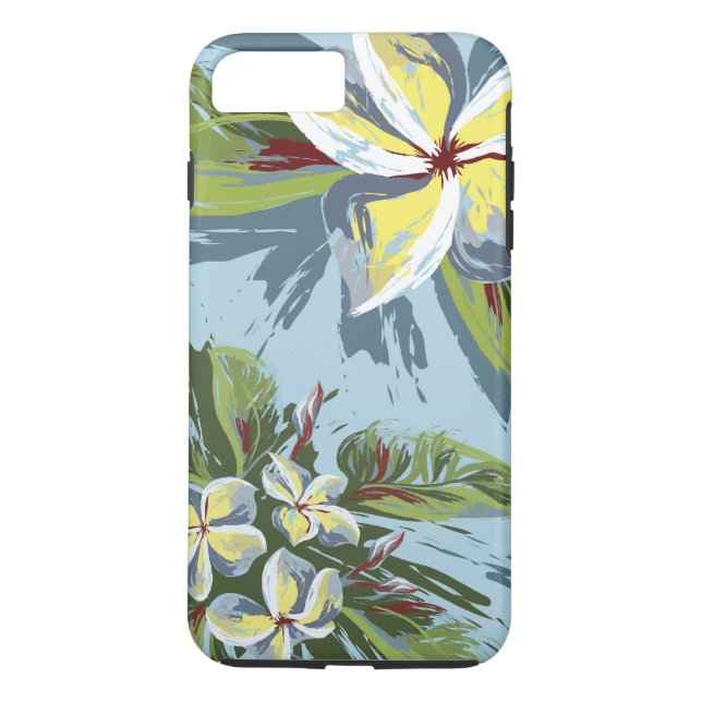 Funda De Case-Mate Para iPhone Diseño abstracto del Plumeria (Reverso)