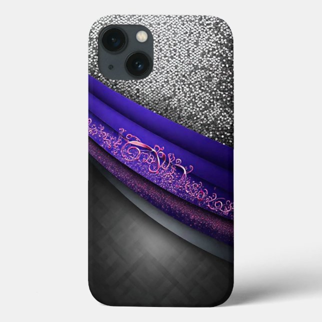 Funda De Case-Mate Para iPhone Diseño abstracto elegante con fondo brillante (Reverso)