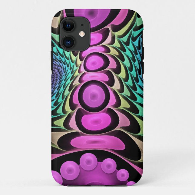 Funda De Case-Mate Para iPhone Diseño abstracto fresco con las burbujas rosadas (Reverso)