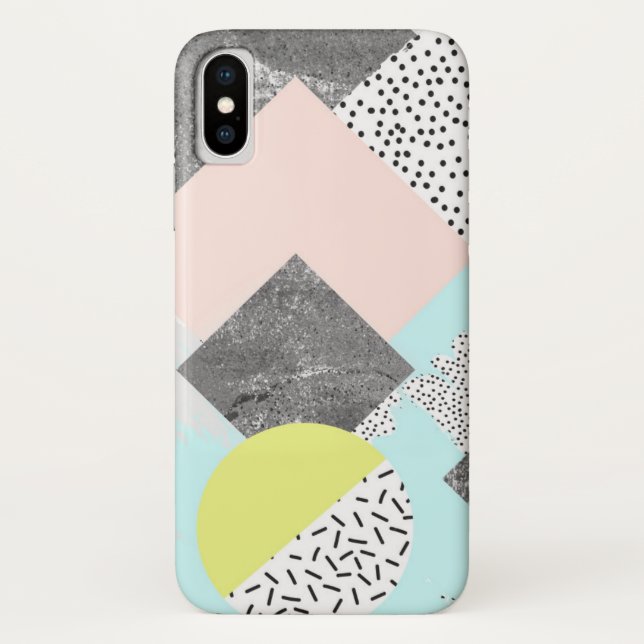 Funda De Case-Mate Para iPhone Diseño abstracto geométrico de Scandi (Reverso)
