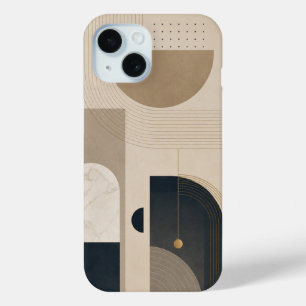 Funda Para iPhone 15 Diseño abstracto geométrico minimalista de lujo en