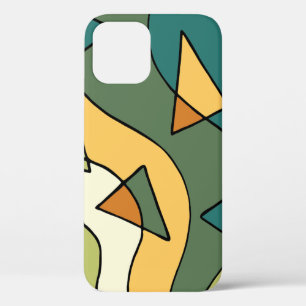 Funda Para iPhone 12 diseño abstracto vintage dibujado a mano