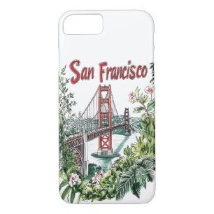 Funda Para iPhone 8/7 Diseño acuático del puente Golden Gate de San Fran
