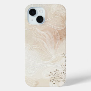 Funda Para iPhone 15 Diseño Airy Bohemian Botánico Floral String Art