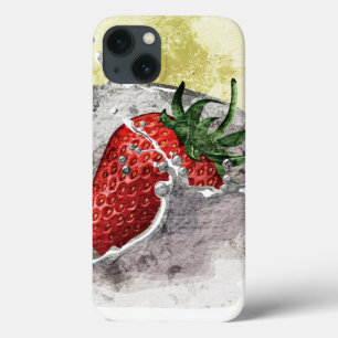 Funda Para iPhone 13 Diseño artístico de fresa