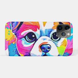 Funda Para iPhone 11 Pro Diseño artístico de pinturas de cachorro arco iris
