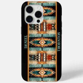 Funda Para iPhone 15 Pro Max Diseño azteca nativo americano personalizado
