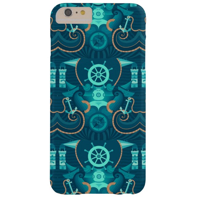 Funda De Case-Mate Para iPhone Diseño azul náutico (Reverso)