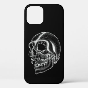Funda Para iPhone 12 Pro Diseño blanco y negro de cráneo de vampiros