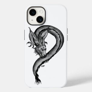 Funda Para iPhone 14 De Case-Mate Diseño blanco y negro de Dragon