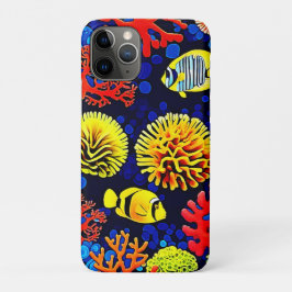 Funda Para iPhone 11 Pro Diseño brillante de la vida en el arrecife submari