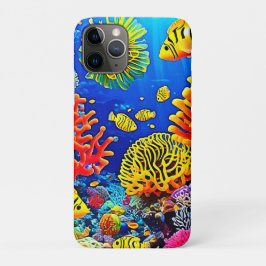Funda Para iPhone 11 Pro Diseño colorido de arrecifes de coral