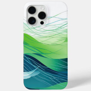 Funda Para iPhone 15 Pro Max Diseño colorido de ondas abstractas