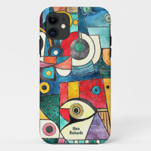 Funda Para iPhone 11 Diseño Cubismo Equipaje