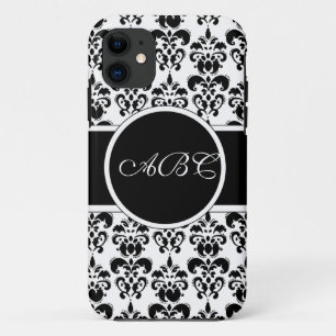 Funda Para iPhone 11 Diseño damasco negro
