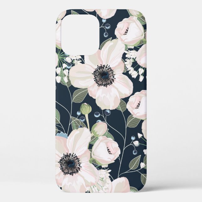 Funda De Case-Mate Para iPhone Diseño de acuarela floral sin patrón: g (Reverso )