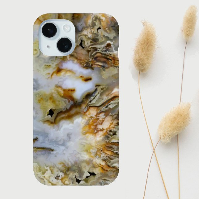Funda De Case-Mate Para iPhone Diseño de Ágata de Pluma de Cementerio (Graveyard Plume Agate Phone Case)