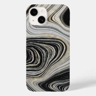 Funda Para iPhone 14 De Case-Mate Diseño de Agate en Negro y Oro