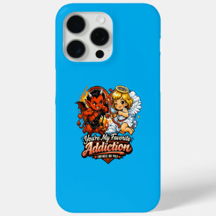 Funda Para iPhone 15 Pro Max Diseño de amor del día de San Valentín de diablo y