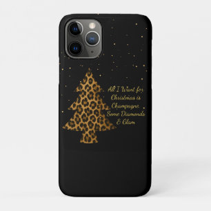 Funda Para iPhone 11 Pro Diseño de árbol de leopardo de vacaciones chic