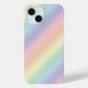 Funda Para iPhone 15 Diseño de arcoíris pastel