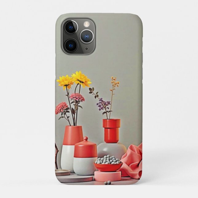 Funda De Case-Mate Para iPhone Diseño de arreglo amarillo rojo vibrante (Reverso)