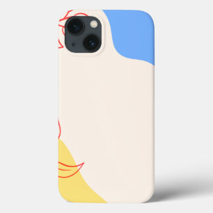 Funda Para iPhone 13 Diseño de Arte de Hojas Florales Fondo de Planta B