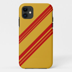 Funda Para iPhone 11 Diseño de arte de patrones de rayas rojas 2